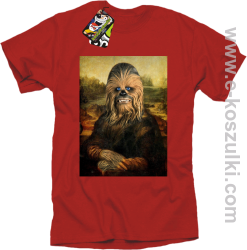 Mona Lisa Chewbacca CZUBAKA - koszulka męska czerwona