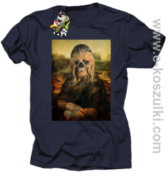 Mona Lisa Chewbacca CZUBAKA - koszulka męska granatowa