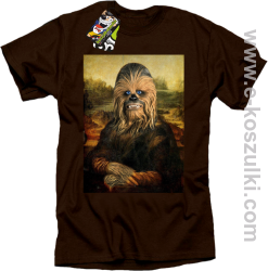 Mona Lisa Chewbacca CZUBAKA - koszulka męska brązowa