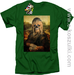 Mona Lisa Chewbacca CZUBAKA - koszulka męska zielona