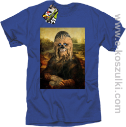 Mona Lisa Chewbacca CZUBAKA - koszulka męska niebieska