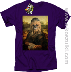 Mona Lisa Chewbacca CZUBAKA - koszulka męska fioletowa