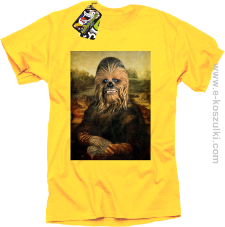 Mona Lisa Chewbacca CZUBAKA - koszulka męska żółta