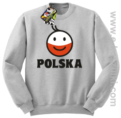 POLSKA Emotik dwukolorowy - bluza bez kaptura STANDARD melanż 