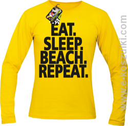 Eat Sleep Beach Repeat - longsleeve męski żółty