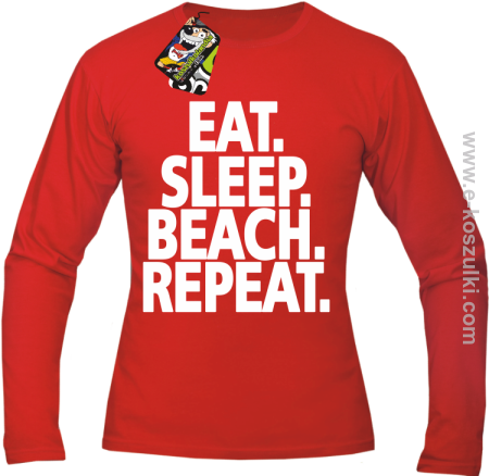 Eat Sleep Beach Repeat - longsleeve męski 