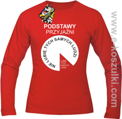 Podstawy przyjaźni - longsleeve męski czerwony