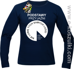 Podstawy przyjaźni - longsleeve męski granatowy