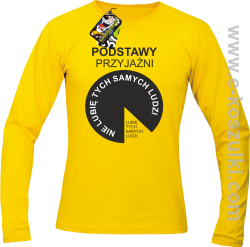 Podstawy przyjaźni - longsleeve męski żółty