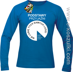 Podstawy przyjaźni - longsleeve męski niebieski