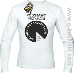 Podstawy przyjaźni - longsleeve męski biały