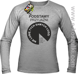 Podstawy przyjaźni - longsleeve męski melanż 