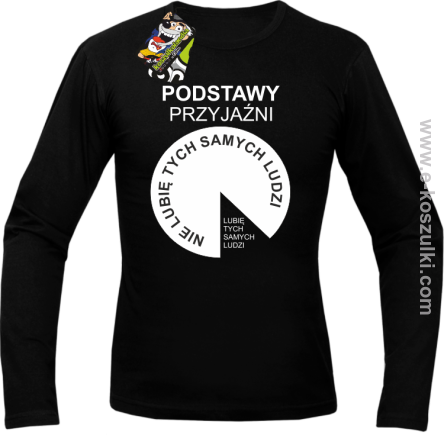 Podstawy przyjaźni - longsleeve męski czarny