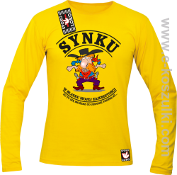 Synku w blasku mojej zajebistości to ty się możesz jedynie poopalać - Longsleeve męski żółty