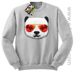 Pandzia frontface 3d Panda na wakacjach - bluza bez kaptura STANDARD melanż 