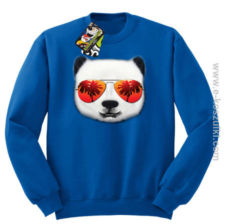 Pandzia frontface 3d Panda na wakacjach - bluza bez kaptura STANDARD 