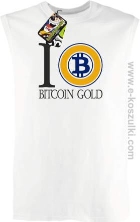 I love Bitcoin Gold - bezrękawnik męski biały