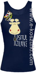 PSITUL ZILAFKE przytul żyrafkę - Top damski granat