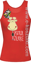 PSITUL ZILAFKE przytul żyrafkę - Top damski red