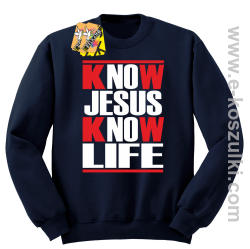 Know Jesus know life - Bluza STANDARD granat