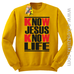 Know Jesus know life - Bluza STANDARD żółta