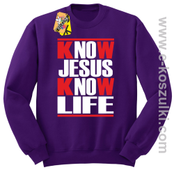 Know Jesus know life - Bluza STANDARD fiolet