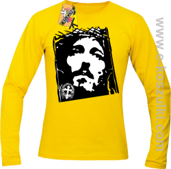 Jezus Chrystus Umarł za krzyżu za grzechy nasze - longsleeve męski żółty