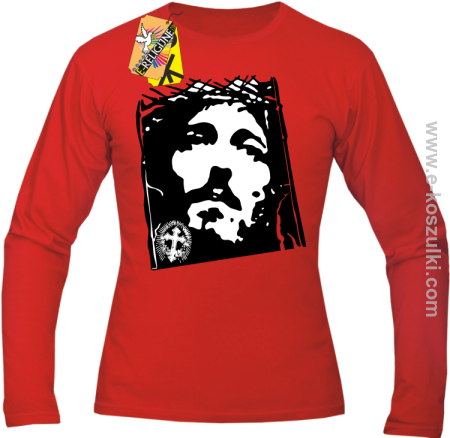 Jezus Chrystus Umarł za krzyżu za grzechy nasze - longsleeve męski 