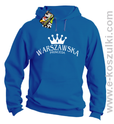 Warszawska princesa - bluza z kapturem niebieska