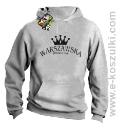 Warszawska princesa - bluza z kapturem melanż 