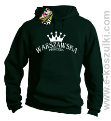 Warszawska princesa - bluza z kapturem butelkowa