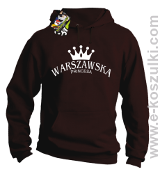 Warszawska princesa - bluza z kapturem brązowa