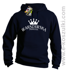 Warszawska princesa - bluza z kapturem granatowa