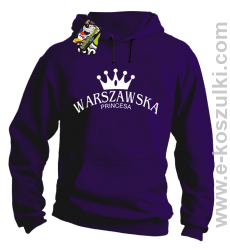 Warszawska princesa - bluza z kapturem fioletowa