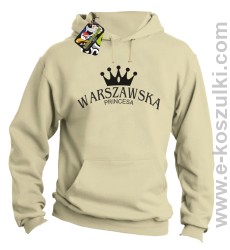 Warszawska princesa - bluza z kapturem beżowa