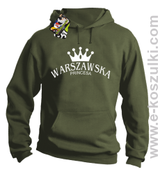 Warszawska princesa - bluza z kapturem khaki