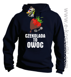 Czekolada to owoc - bluza z kapturem czarna