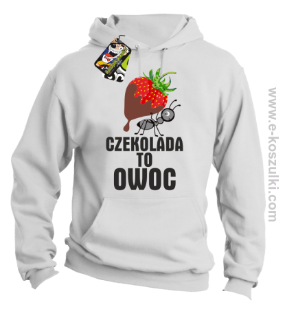 Czekolada to owoc - bluza z kapturem 