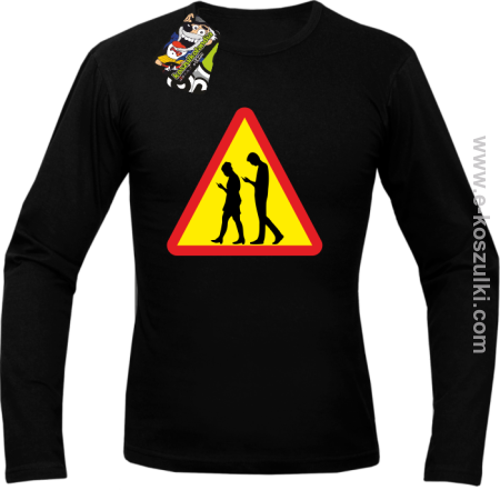 UWAGA - Komórkowe Zombie - longsleeve męski 