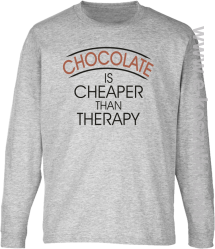 Chocolate is cheaper than therapy - longsleeve dziecięcy melanż 