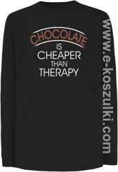 Chocolate is cheaper than therapy - longsleeve dziecięcy czarny