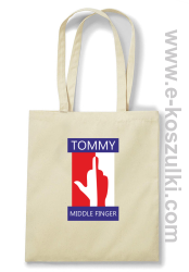 Tommy Middle Finger - torba na zakupy beżowa