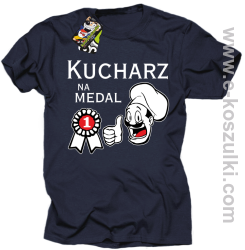 Kucharz na medal - koszulka męska granatowa