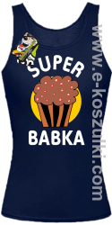 Super Babka Ciastko - top damski granatowy