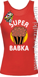 Super Babka Ciastko - top damski czerwony