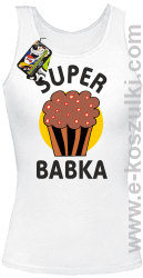 Super Babka Ciastko - top damski biały