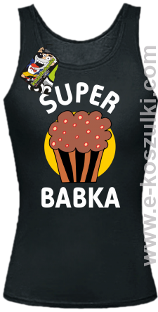 Super Babka Ciastko - top damski czarny