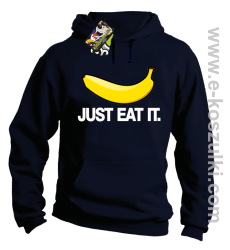 JUST EAT IT Banana - bluza z kapturem granatowa