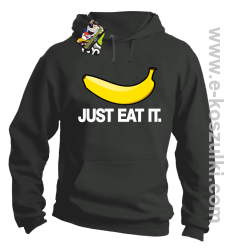 JUST EAT IT Banana - bluza z kapturem szara