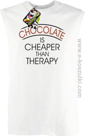 Chocolate is cheaper than therapy - bezrękawnik męski 